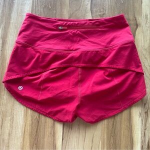 Lululemon speed up short high rise 2.5” dark red size 4
